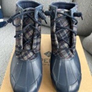 Sperry Boots Women's 7.5 Syren Gulf Wool Navy Brand New in Box